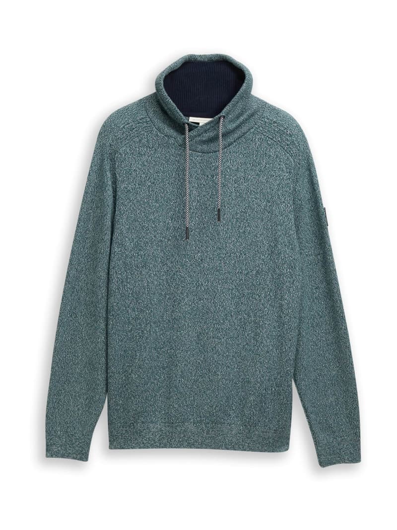 Tom Tailor Gebreide Trui Multicolor met Snood-kraag voor heren