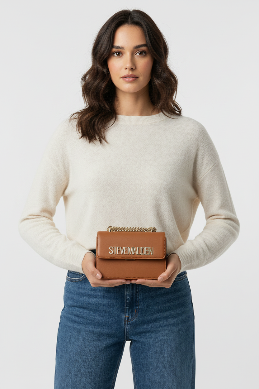 Model met tas, overzichtsfoto